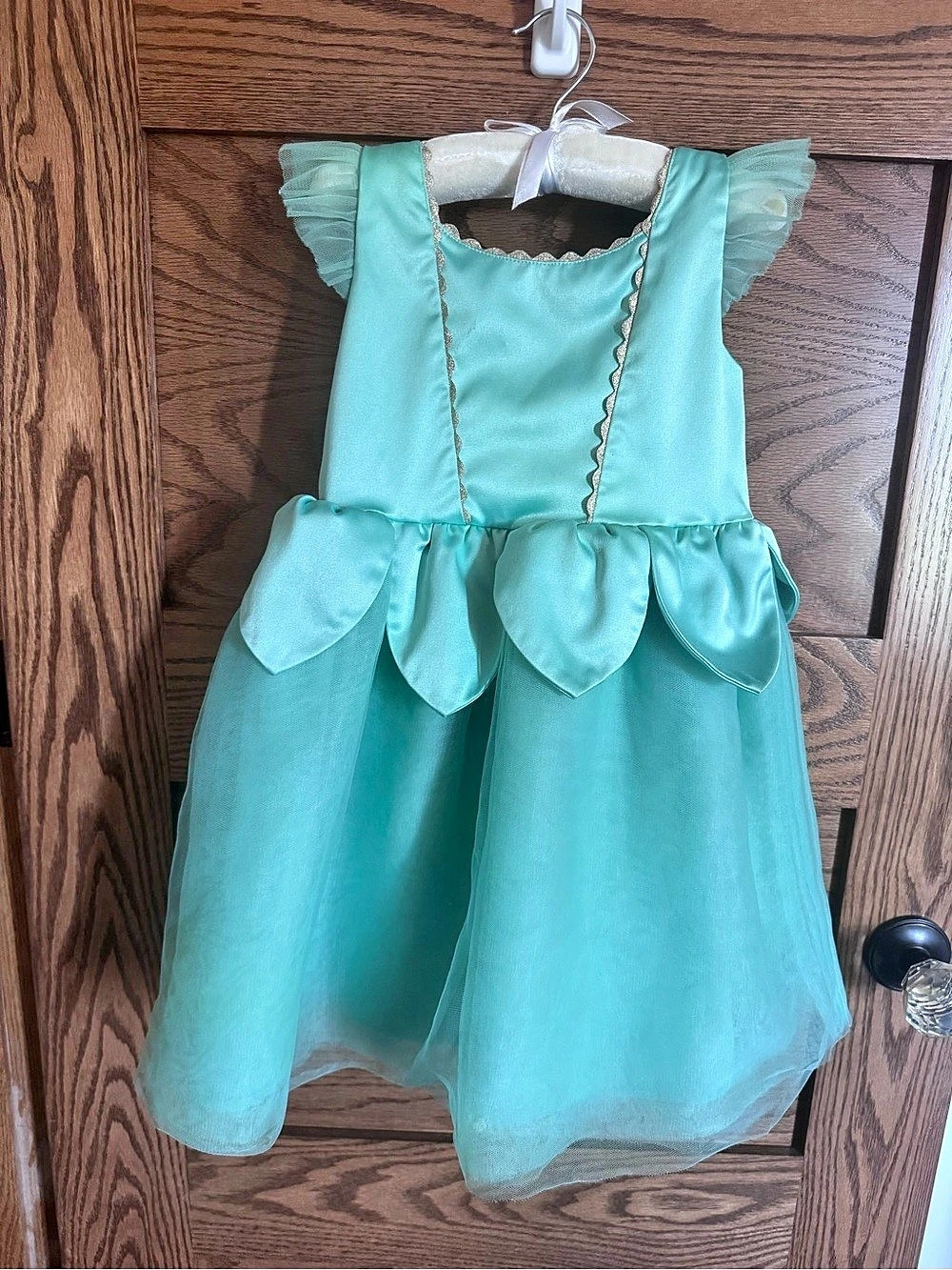 Janie and Jack Dream Disney Princess Green Tiana Princess Dress